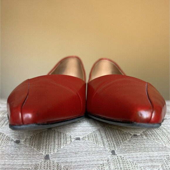 Sarto by Franco Sarto Monana Red Leather Slip On Flat Low Block Heel Women’s 6 M - Picture 7 of 16